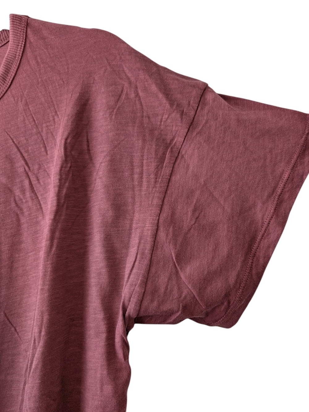 MADEWELL WOMEN'S BURGUNDY RELAXED CREWNECK TEE SIZE XL - Picture 6 of 7